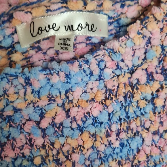 LoveMore Pastel Multi Super Soft Popcorn Sweater - Picture 3 of 10